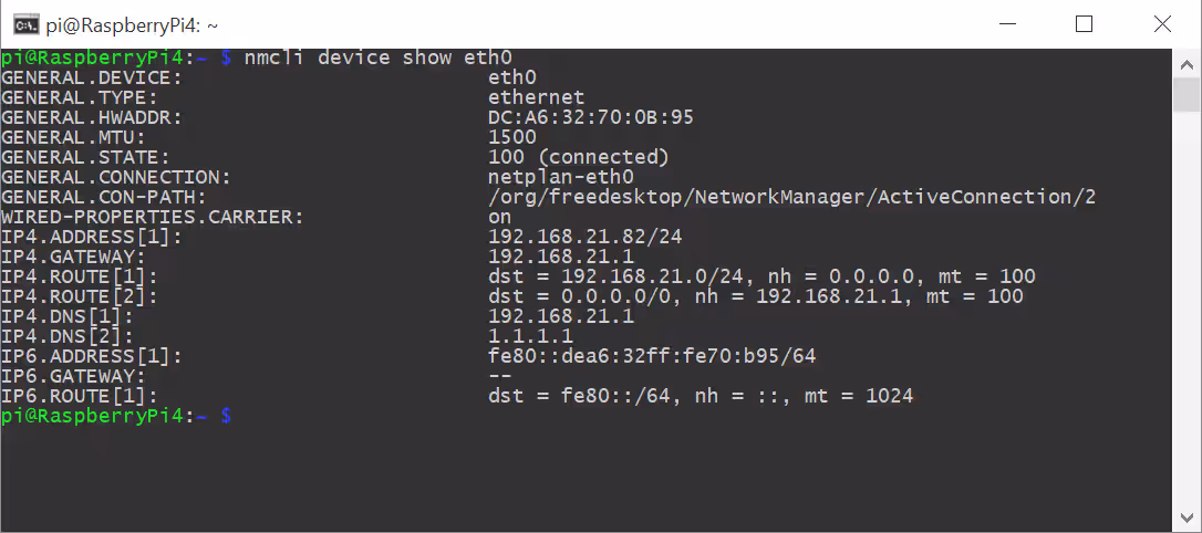 NetworkManager interface details