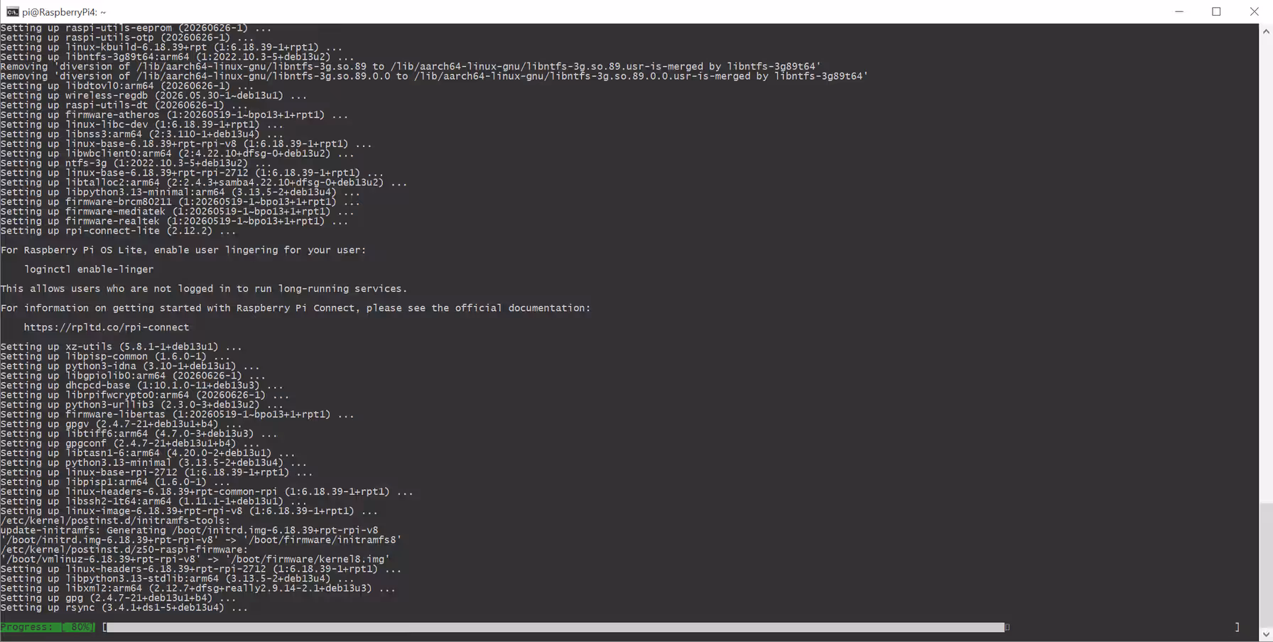 Raspberry Pi system update